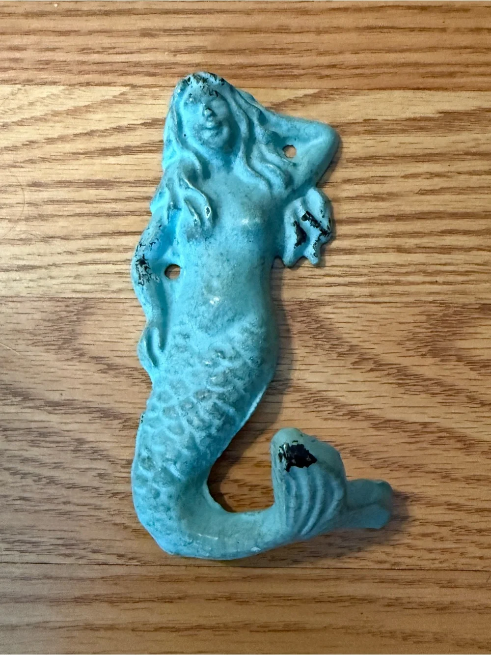 2 Cast Iron Antique Style Mermaid Figurine Hooks Nautical Rustic,Beach